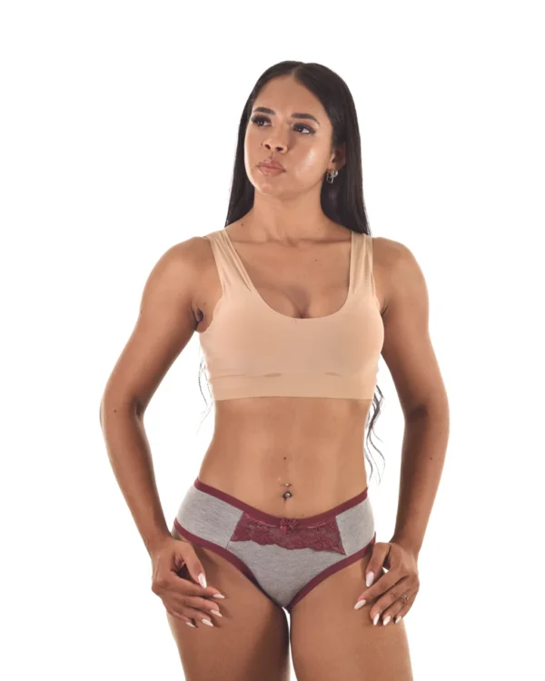 Tangão Charme Mescla — Algodão com Renda