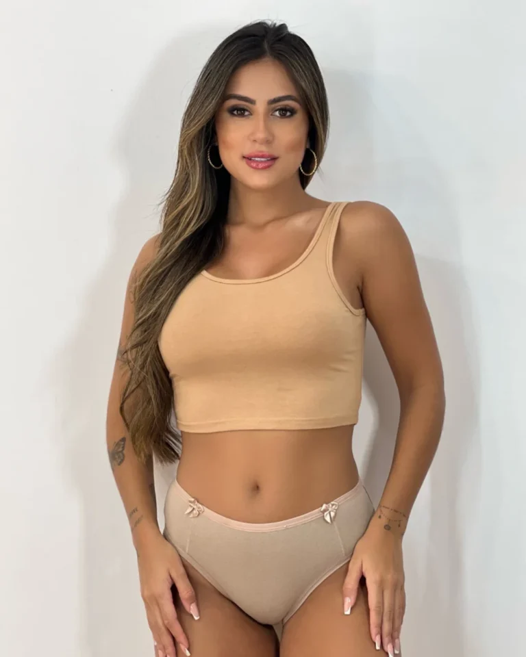 Calcinha Coton Penteado Básica — Conforto Clássico