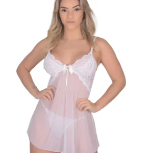Camisola Tule e Renda Charme — Acompanha Fio Dental