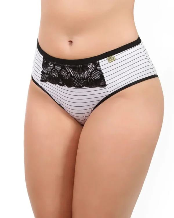 Tangão Sofisticado Microfibra — Renda Contraste