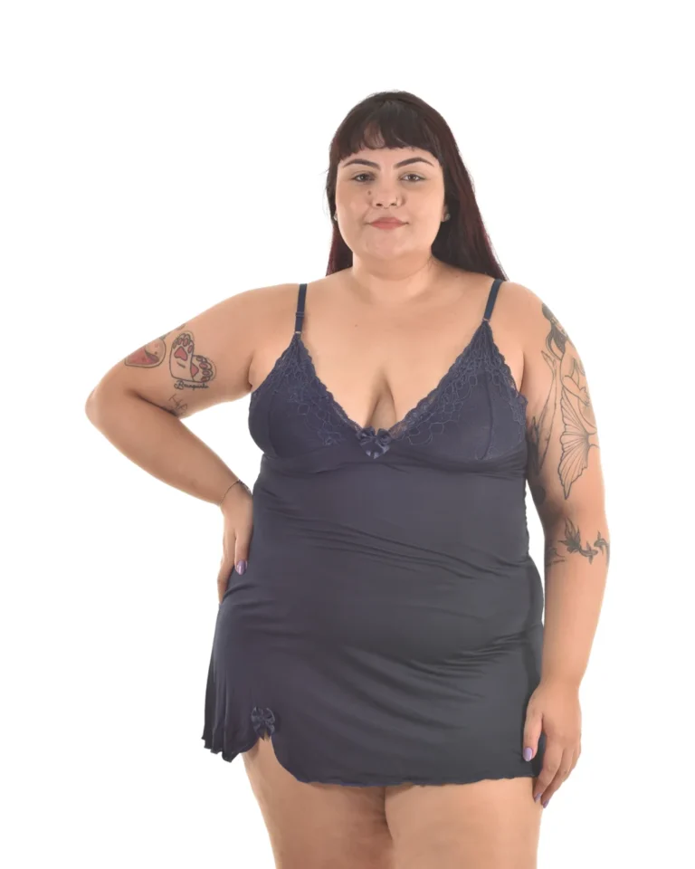 Camisola Plus Size Elegance — Liganete e Renda