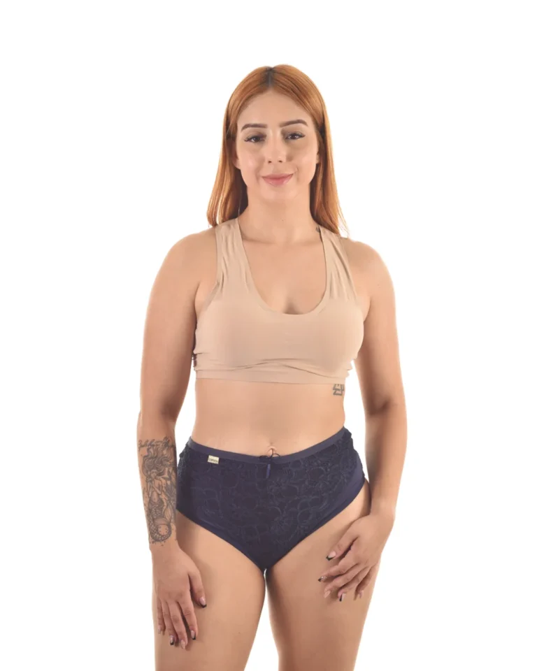 Tangão LuxeFit Microfibra — Elegância com Renda