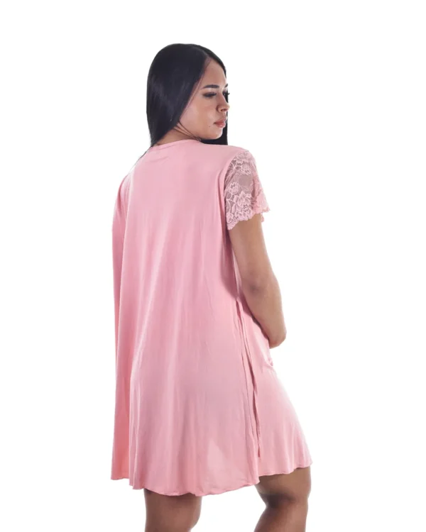 Robe em Microfibra e Renda — Elegância Pura — foto 5