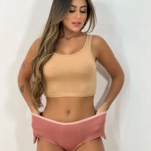Calcinha Suede Conforto com Lateral Larga — Maciez e Estilo