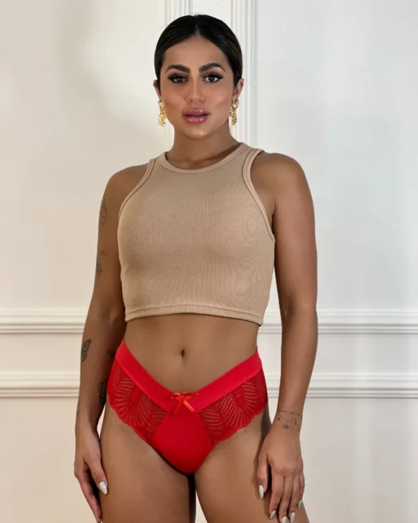 Calcinha Tanga Microfibra e Renda — foto 6