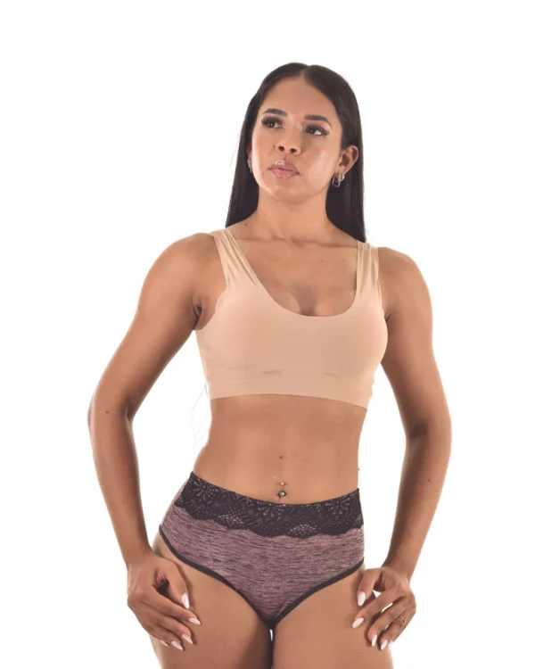 Tangão Suplex Rajado com Renda — Elegância e Conforto — foto 3