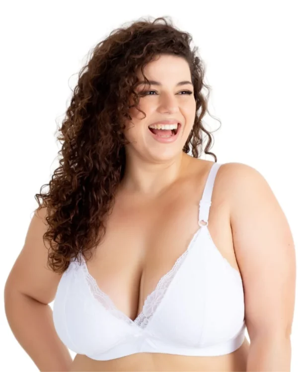 Sutiã Plus Sem Bojo — Microfibra e Renda — foto 2