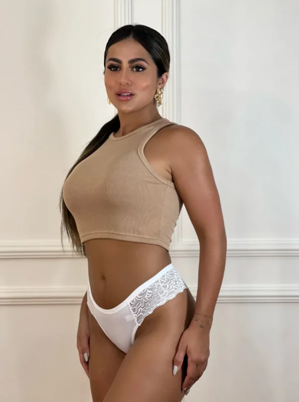 Calcinha Fio Grace — Microfibra com Detalhe em Renda — foto 5