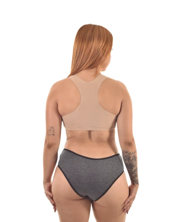 Tangão Coton Listrado com Detalhe em Renda — Conforto e Charme — foto 4
