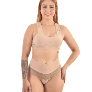 Calcinha Microfibra Cós Duplo & Renda — Elegância Diária
