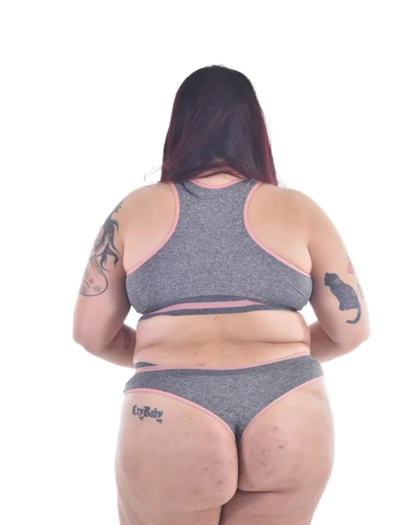 Conjunto Plus Size Elegance — Microfibra Mescla — foto 4
