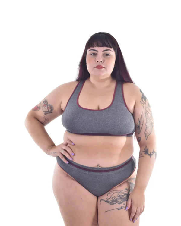 Conjunto Plus Size Elegance — Microfibra Mescla — foto 5