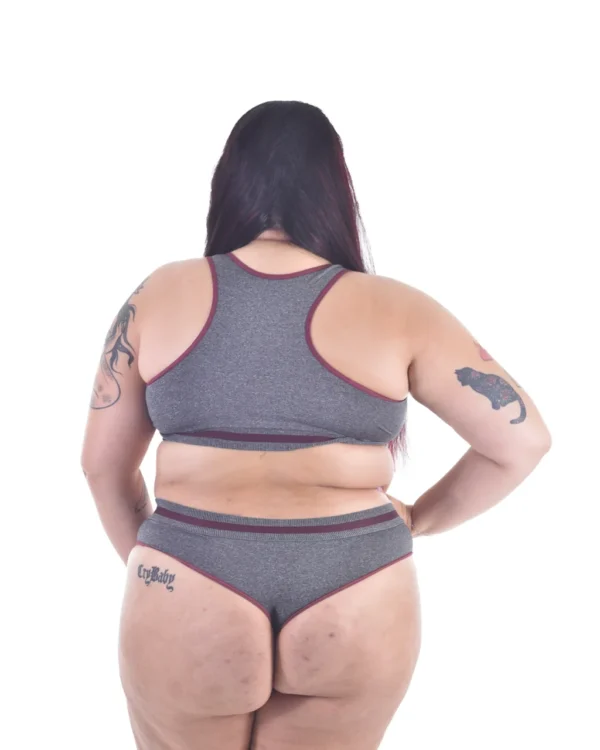 Conjunto Plus Size Elegance — Microfibra Mescla — foto 6