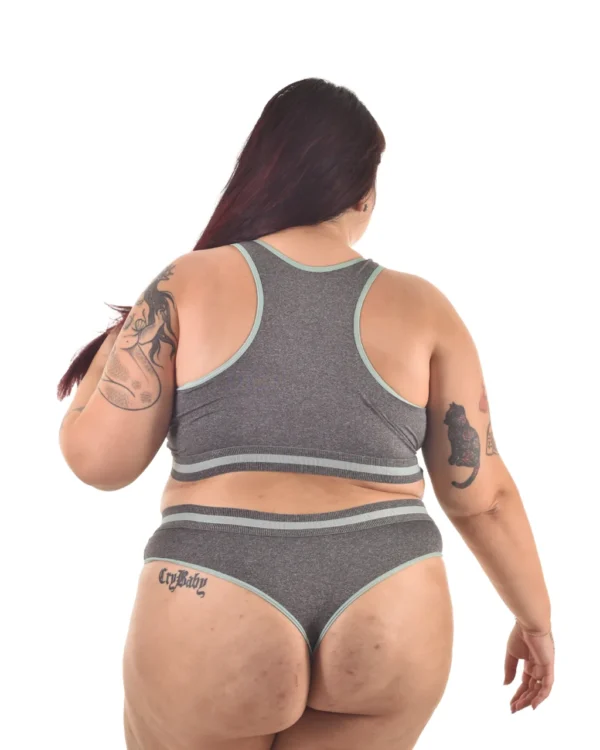 Conjunto Plus Size Elegance — Microfibra Mescla — foto 8