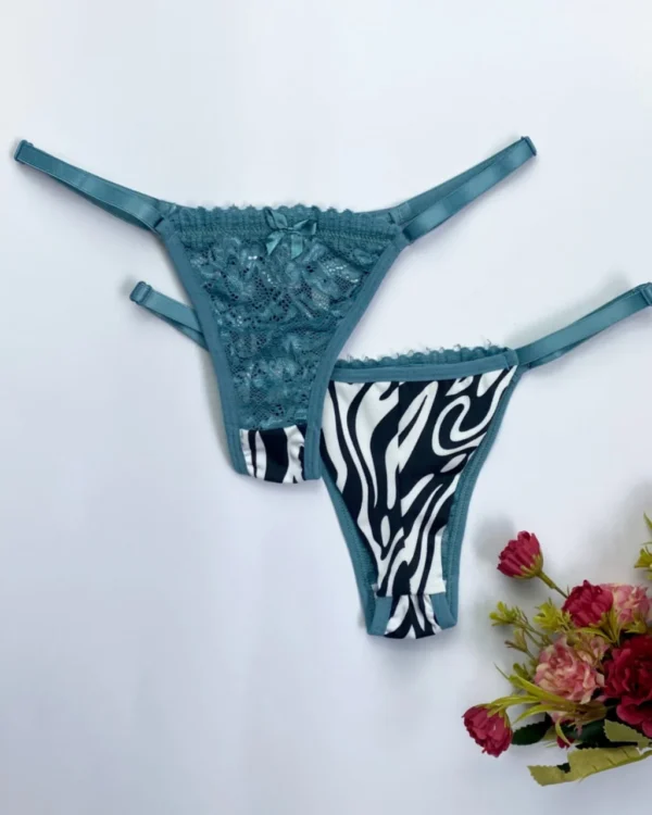 Tanga Fio Duplo Charm — Microfibra Estampas Exóticas — foto 6