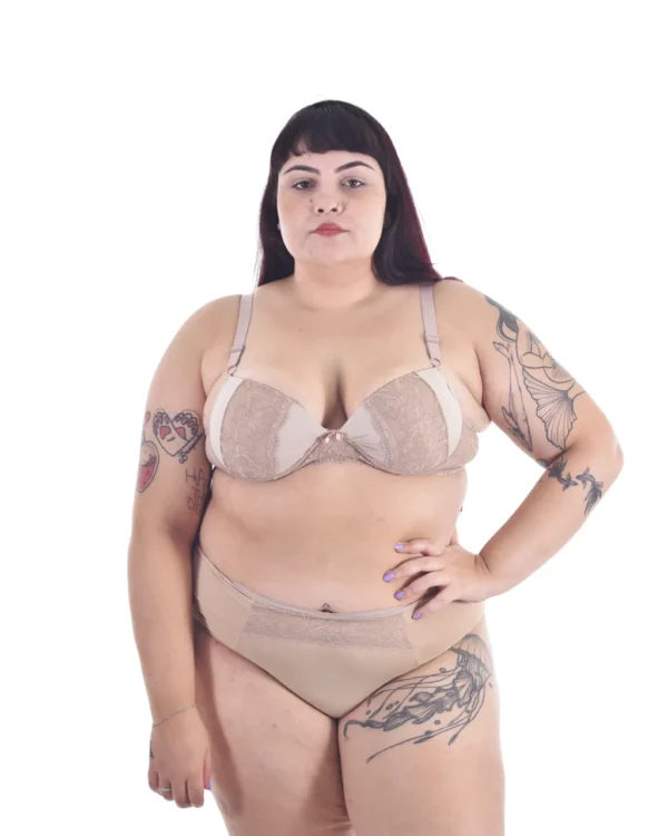 Sutiã Plus — Microfibra e Renda — foto 3