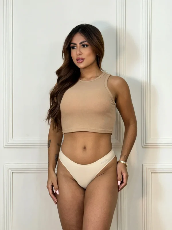Calcinha Tanga Microfibra — Corte a Laser Sem Costura