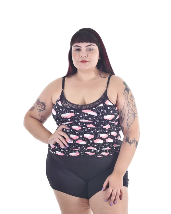 Short Doll Plus Suede — Estampado Conforto