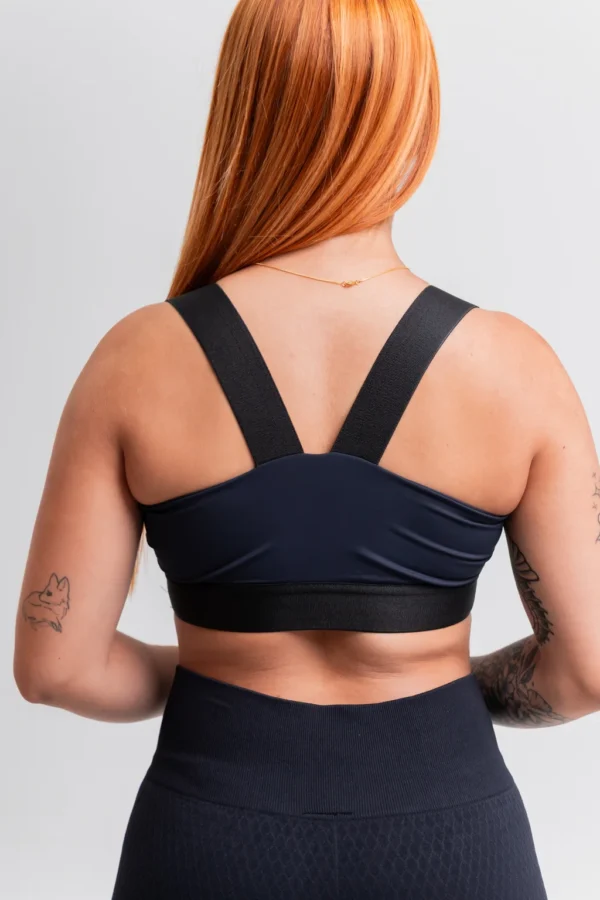 Sutiã top total black em microfibra com bojo — foto 2
