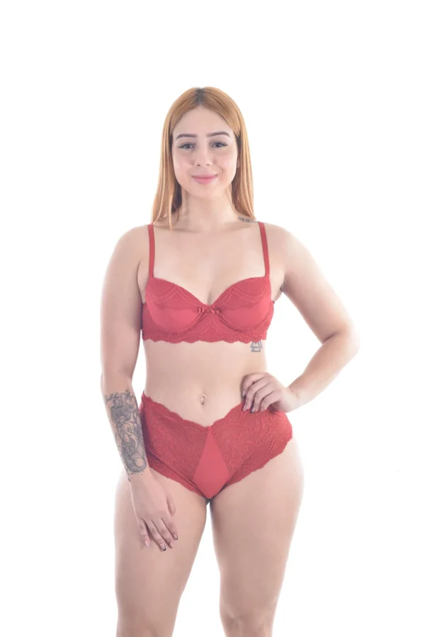Conjunto Microfibra com Renda — foto 3