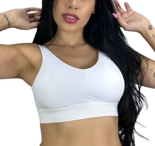 Top BaseFlex | MicroFit sem Bojo - cor branco