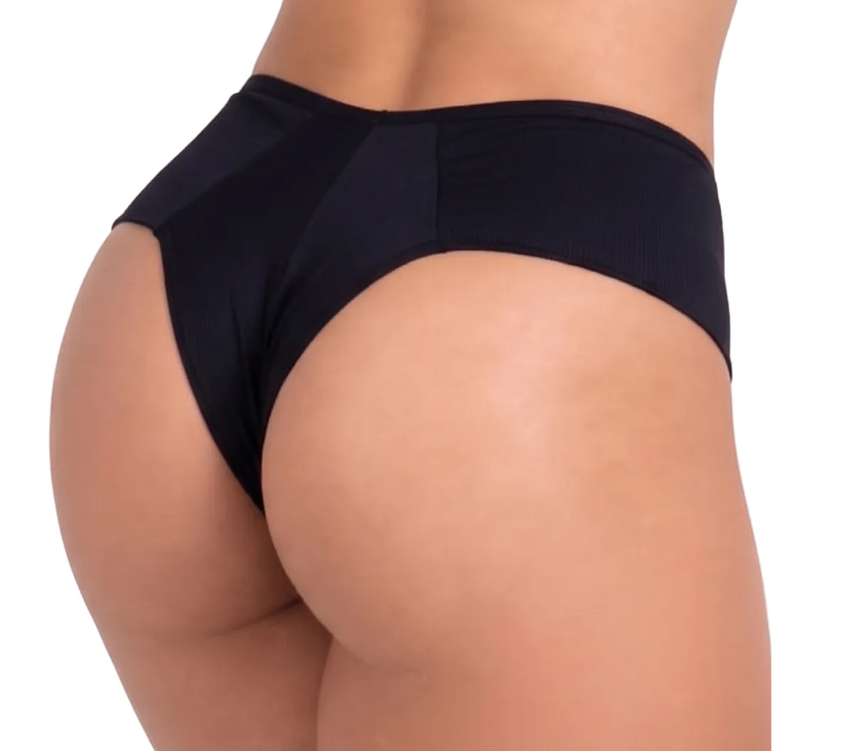 Calcinha Conforto Em Microfibra Com Lateral Dupla - cor preto